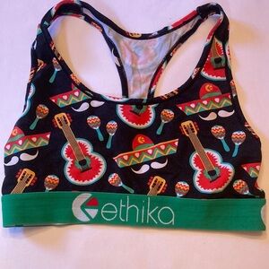 Ethika Green and Red Bra